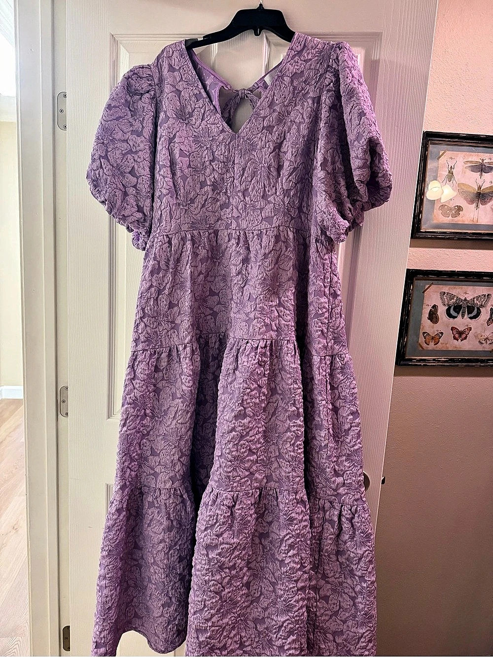 Sugar Lips Floral Maxi Dress in Purple Size Small Like New